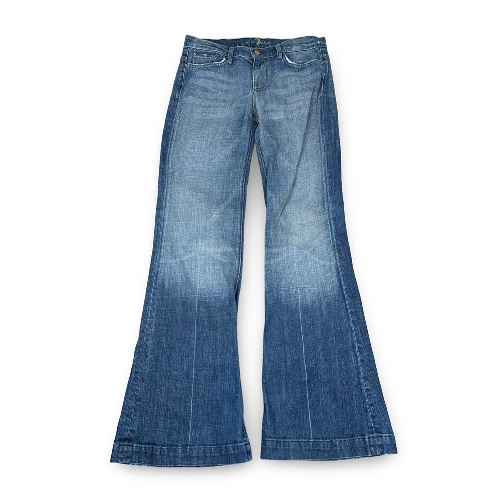 7 For All Mankind Women's Blue Flare Jeans